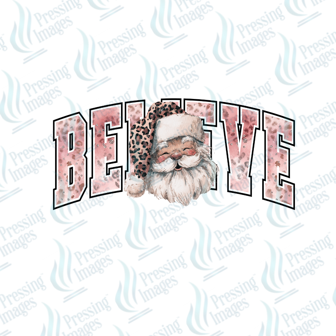 DTF 6869 Santa Believe — detail view — Pressing Images Canada