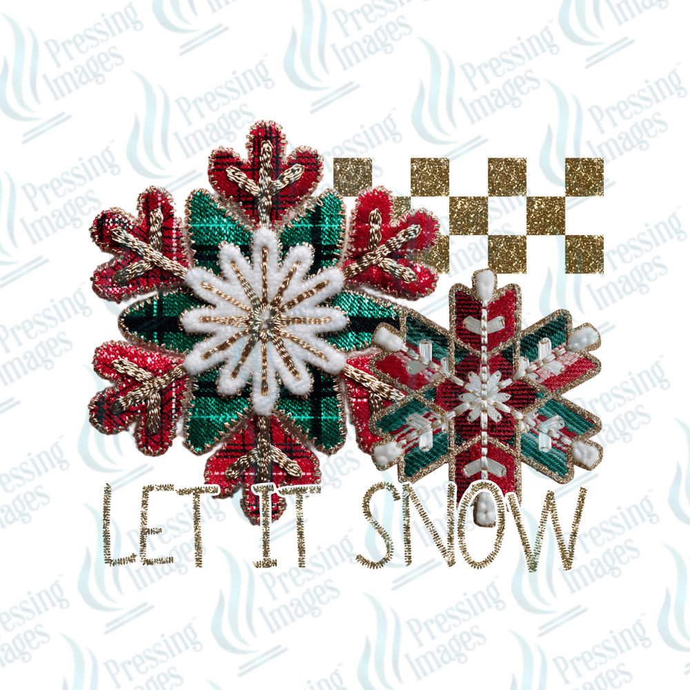 DTF 6872 Let It Snow — detail view — Pressing Images Canada