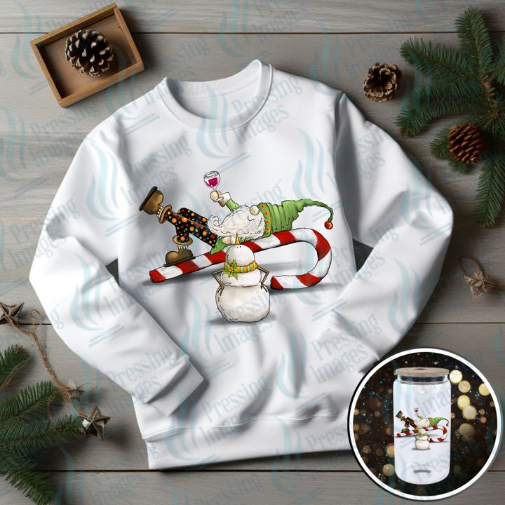 UVD 6875 Gnome Wine Candy Cane