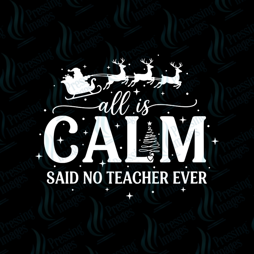DTF 6877 All Is Calm, Said No Teacher Ever — detail view — Pressing Images Canada