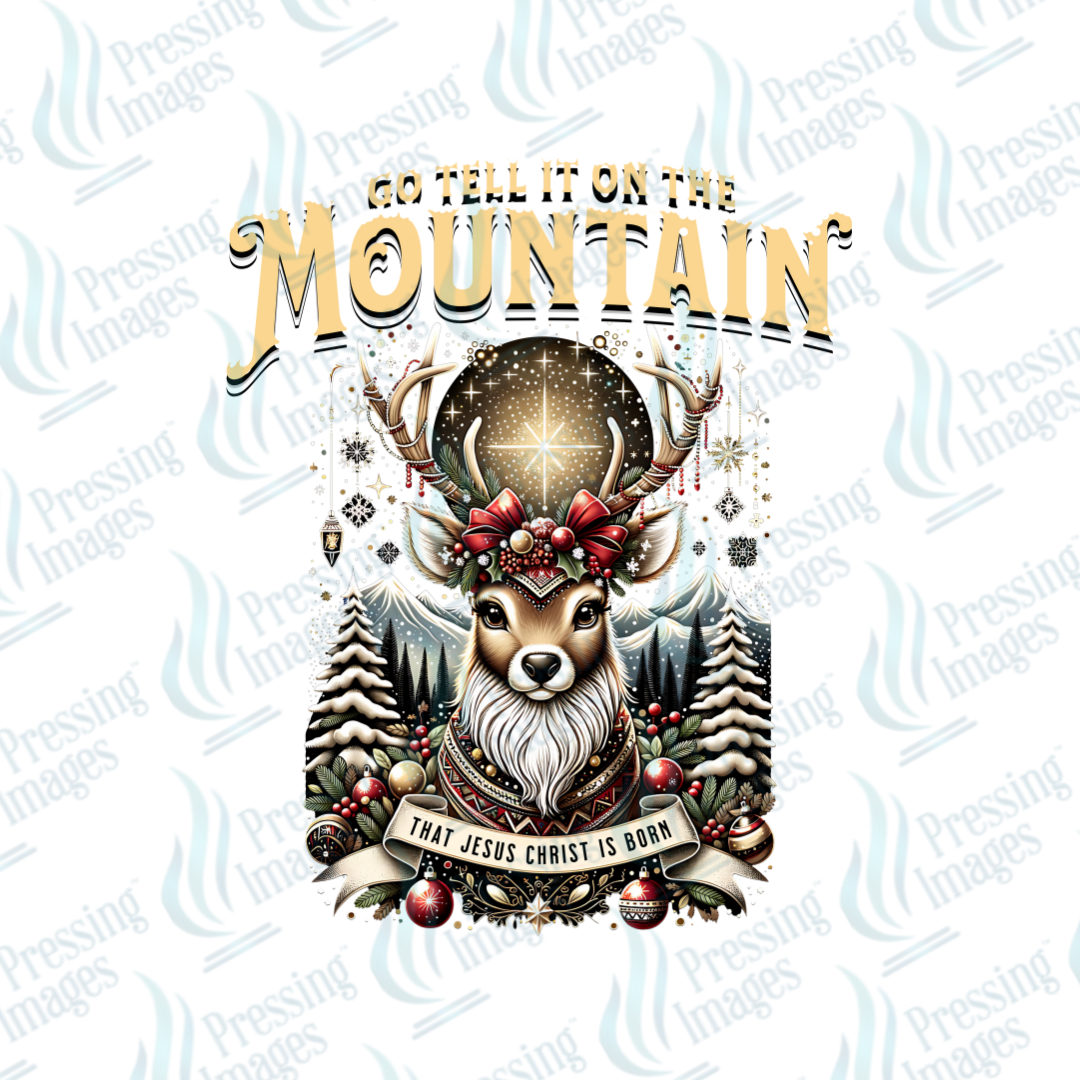 DTF 6894 Go Tell It On The Mountain — size reference — Pressing Images Canada
