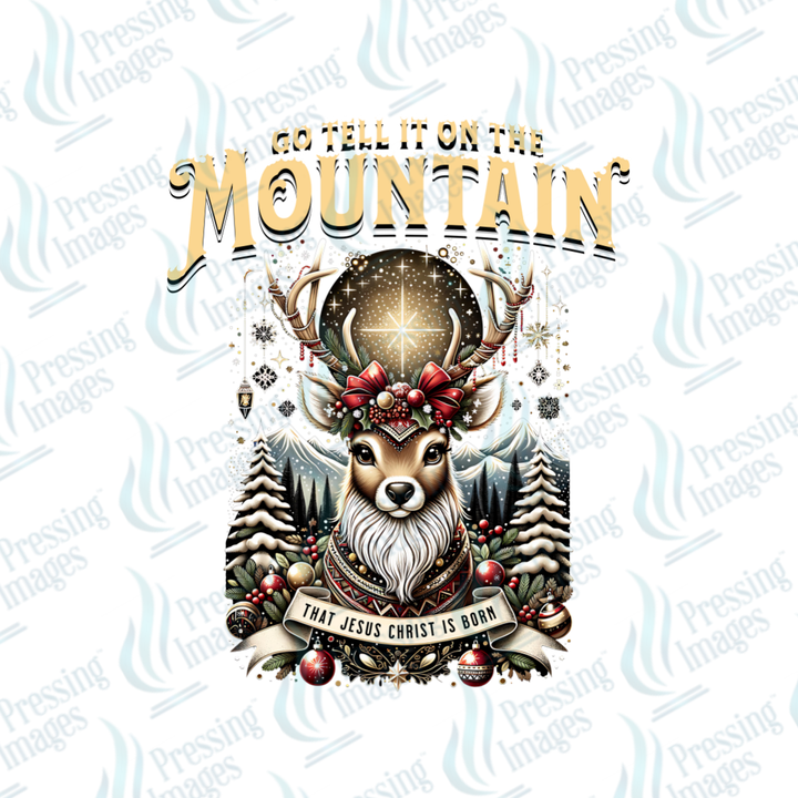 DTF 6894 Go Tell It On The Mountain — size reference — Pressing Images Canada