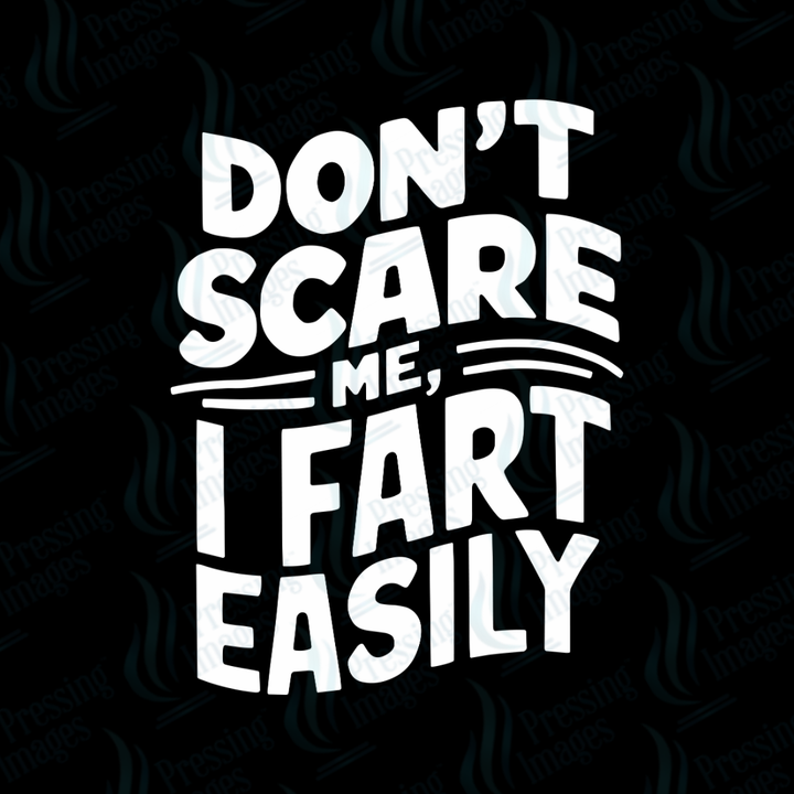 DTF 6911 Don't Scare Me — size reference — Pressing Images Canada