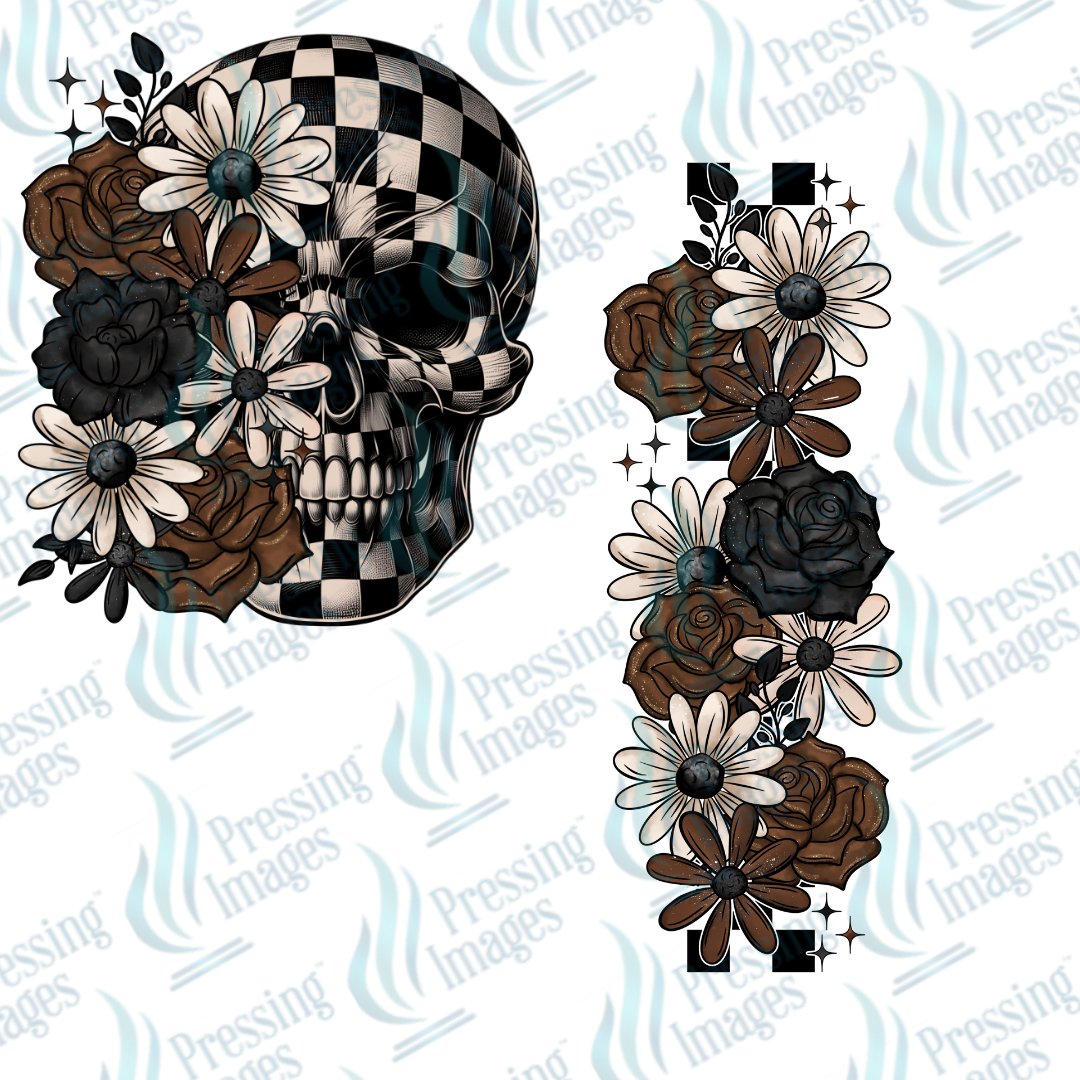 DTF 6921 Fall Half Skull w/Sleeve