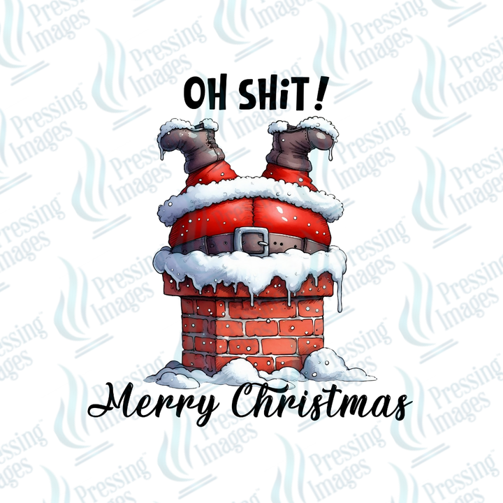 DTF 6939 Oh Shit Santa