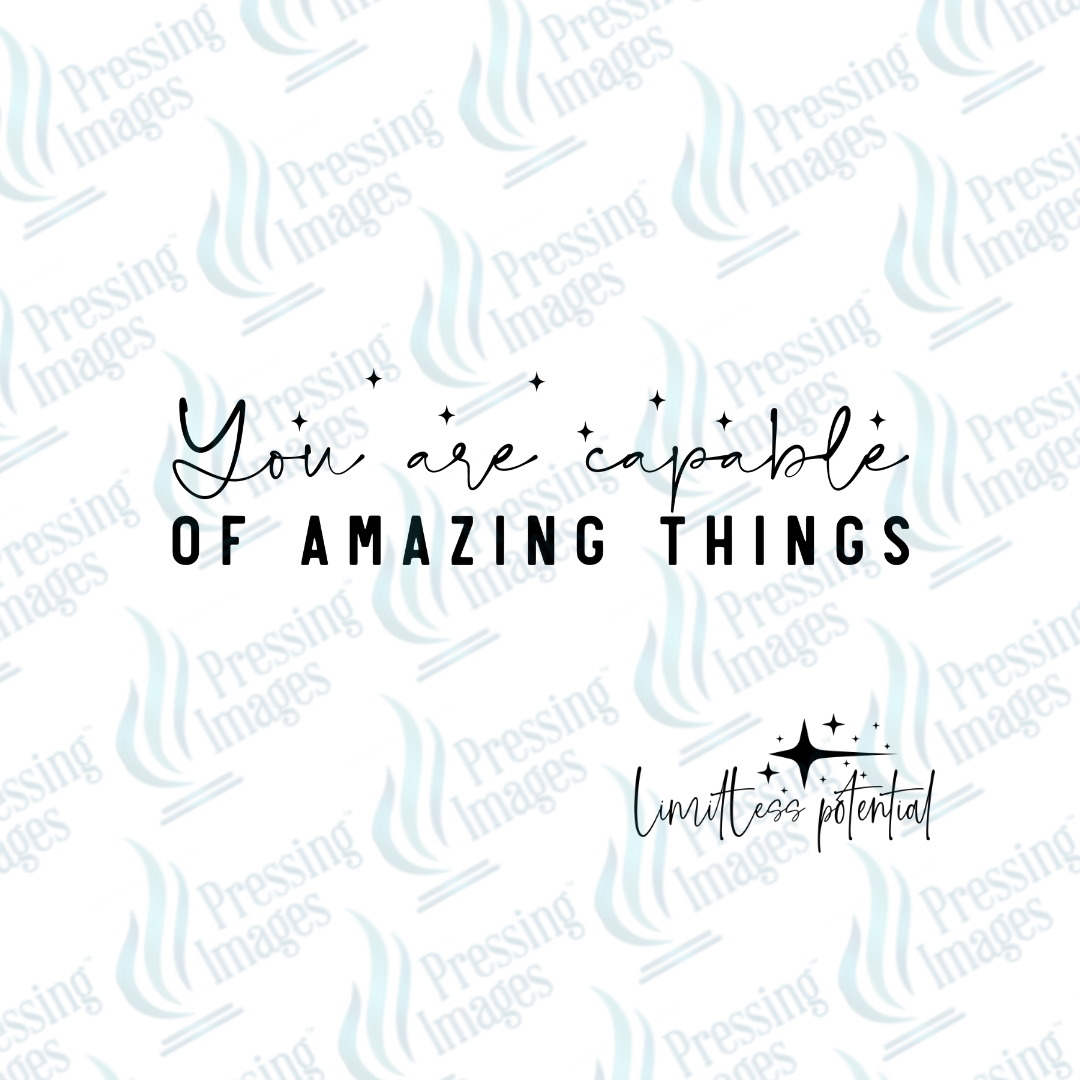 DTF 6943 You Are Capable Of Amazing Things w/sleeve