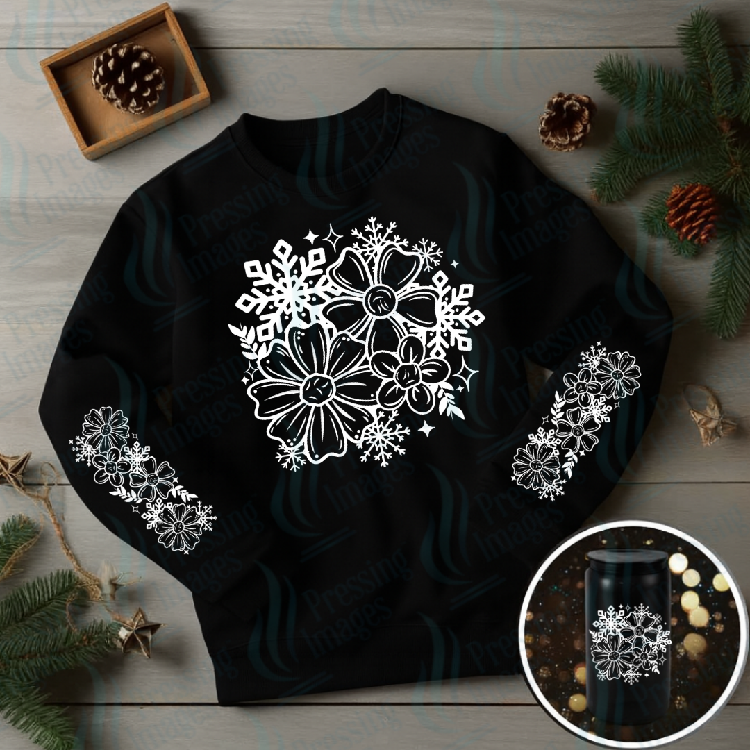 DTF 6952 Winter Floral w/2 Sleeves