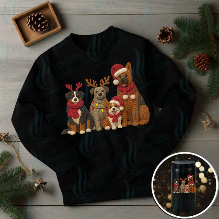 UVD 6953 Yarn Christmas Dogs