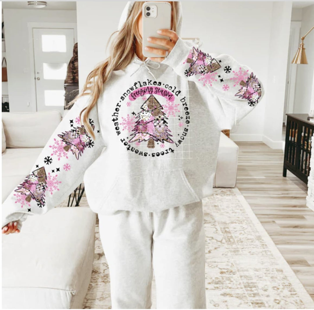 DTF 6960 Snowflakes , Cold Breeze w/2 sleeves — application example — Pressing Images Canada