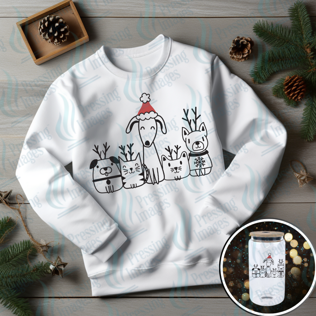 DTF 6967 Holiday Cats and Dogs