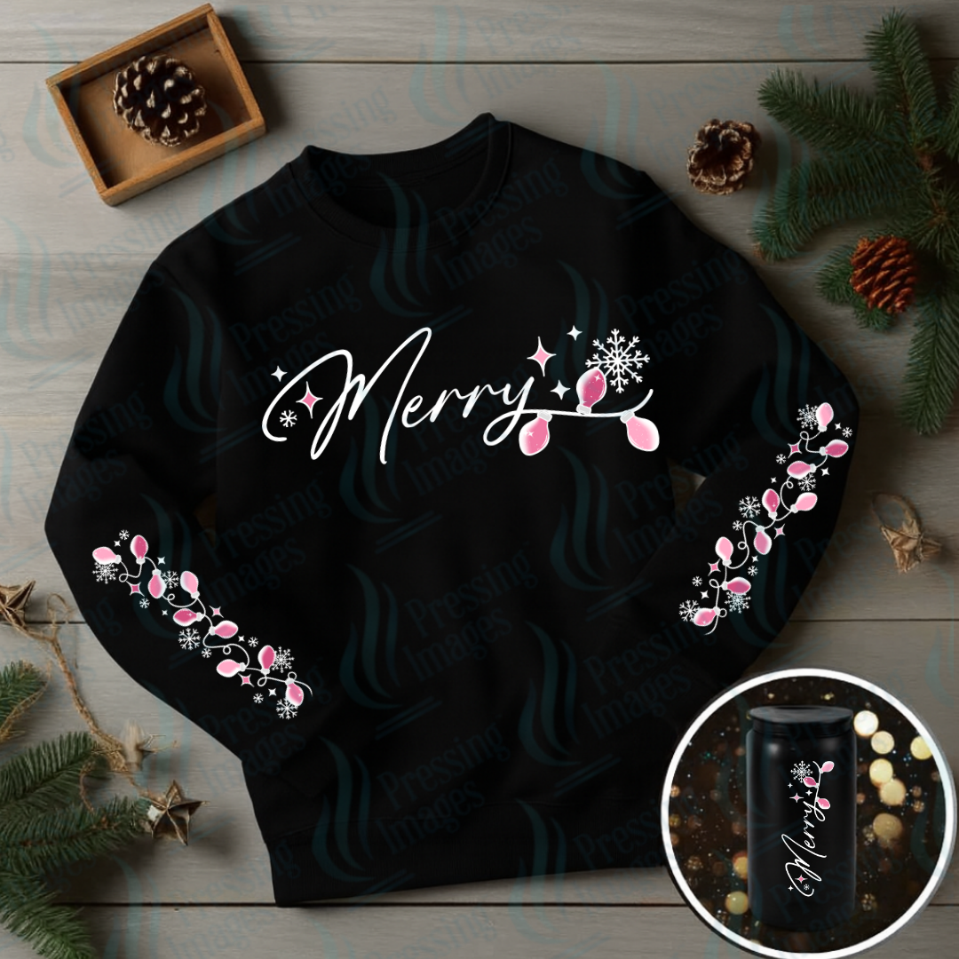 DTF 6971 Merry Pink Lights w/2 sleeves