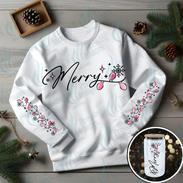 DTF 6971 Merry Pink Lights w/2 sleeves