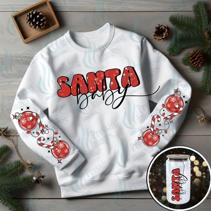DTF 6972 Santa Baby w/2 Sleeves