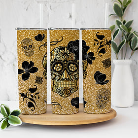 4954 Skull tumbler Wrap.