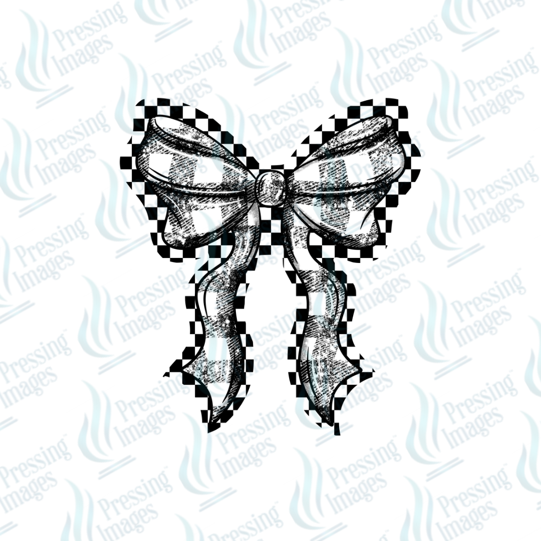 UVD 6979 Black Plaid Bow