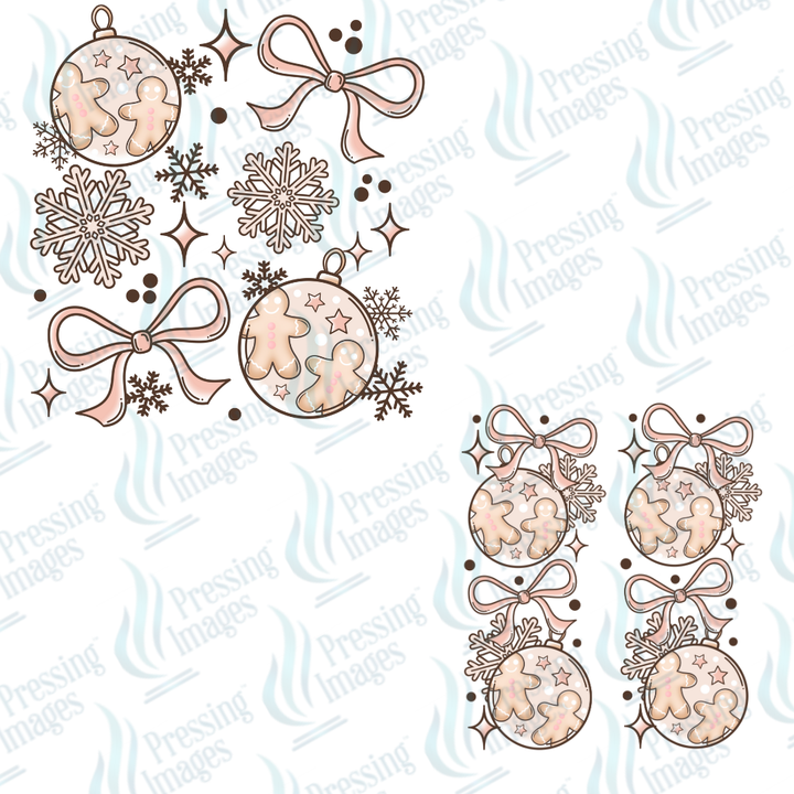 DTF 6980 Boho Christmas Balls