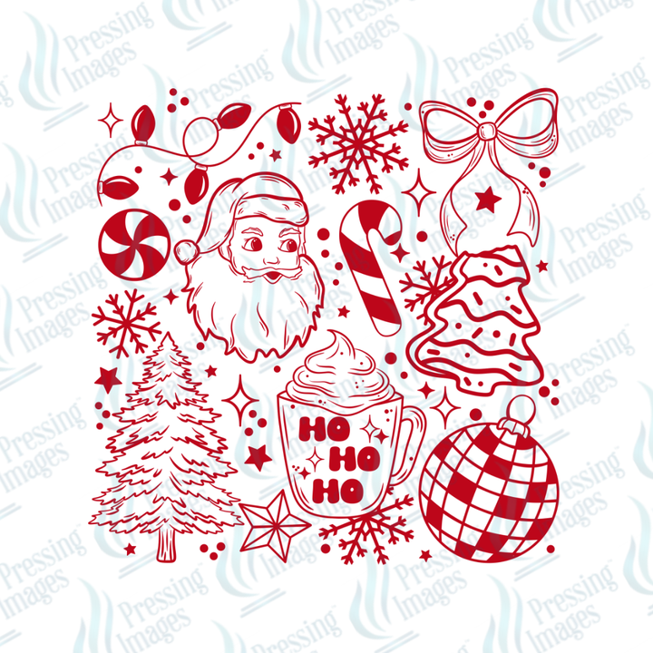 DTF 6983 Red Christmas