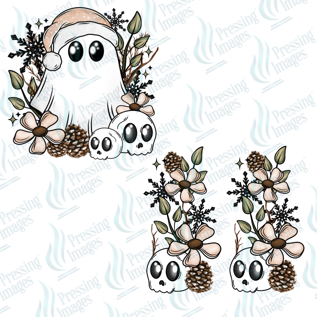 DTF 6984 Cottage Winter Ghostie w/2sleeves — detail view — Pressing Images Canada