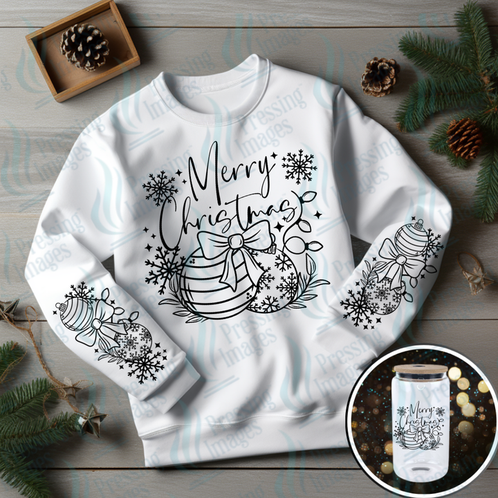 Line Art Merry Christmas | Pressing Images (#6993)
