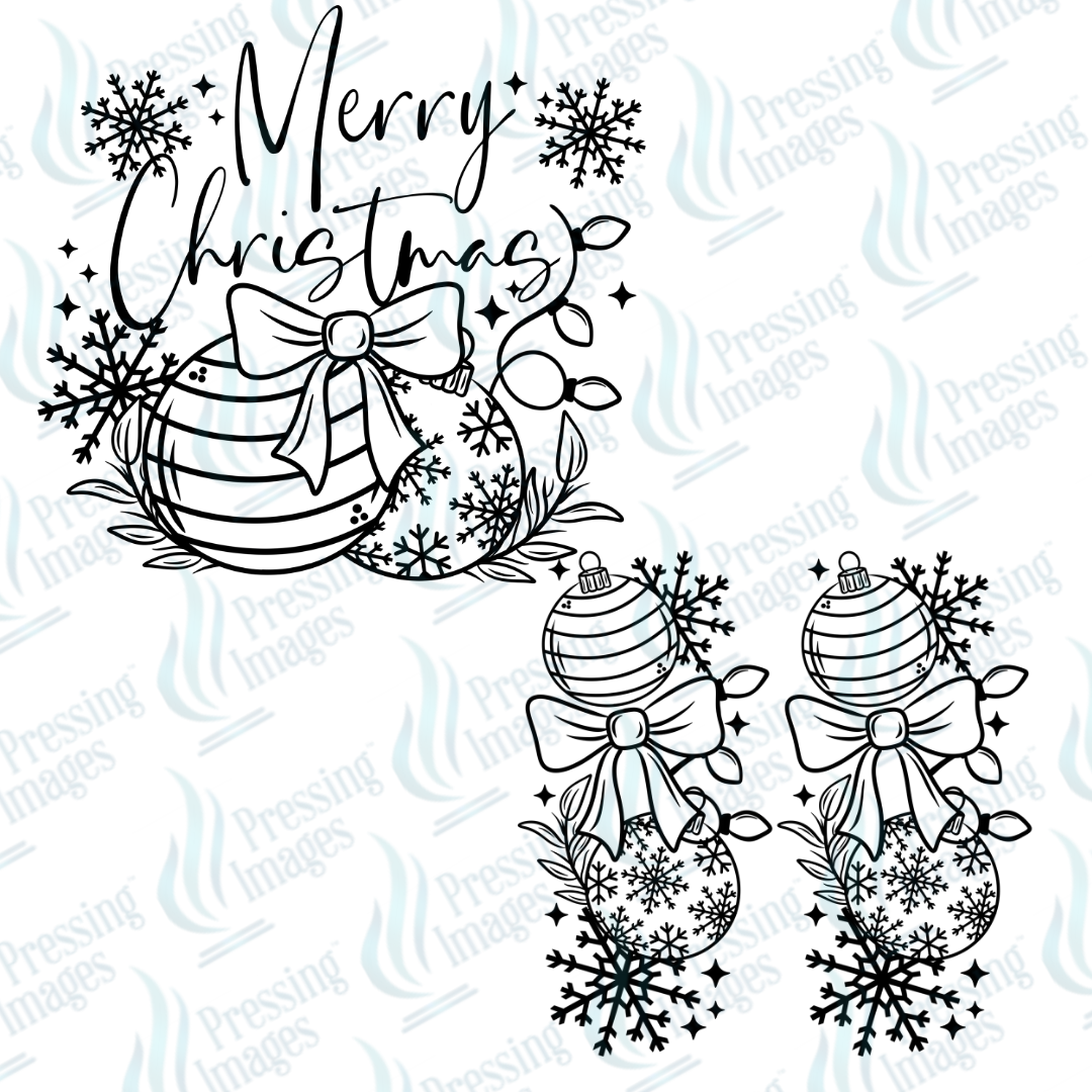 Line Art Merry Christmas | Pressing Images (#6993)