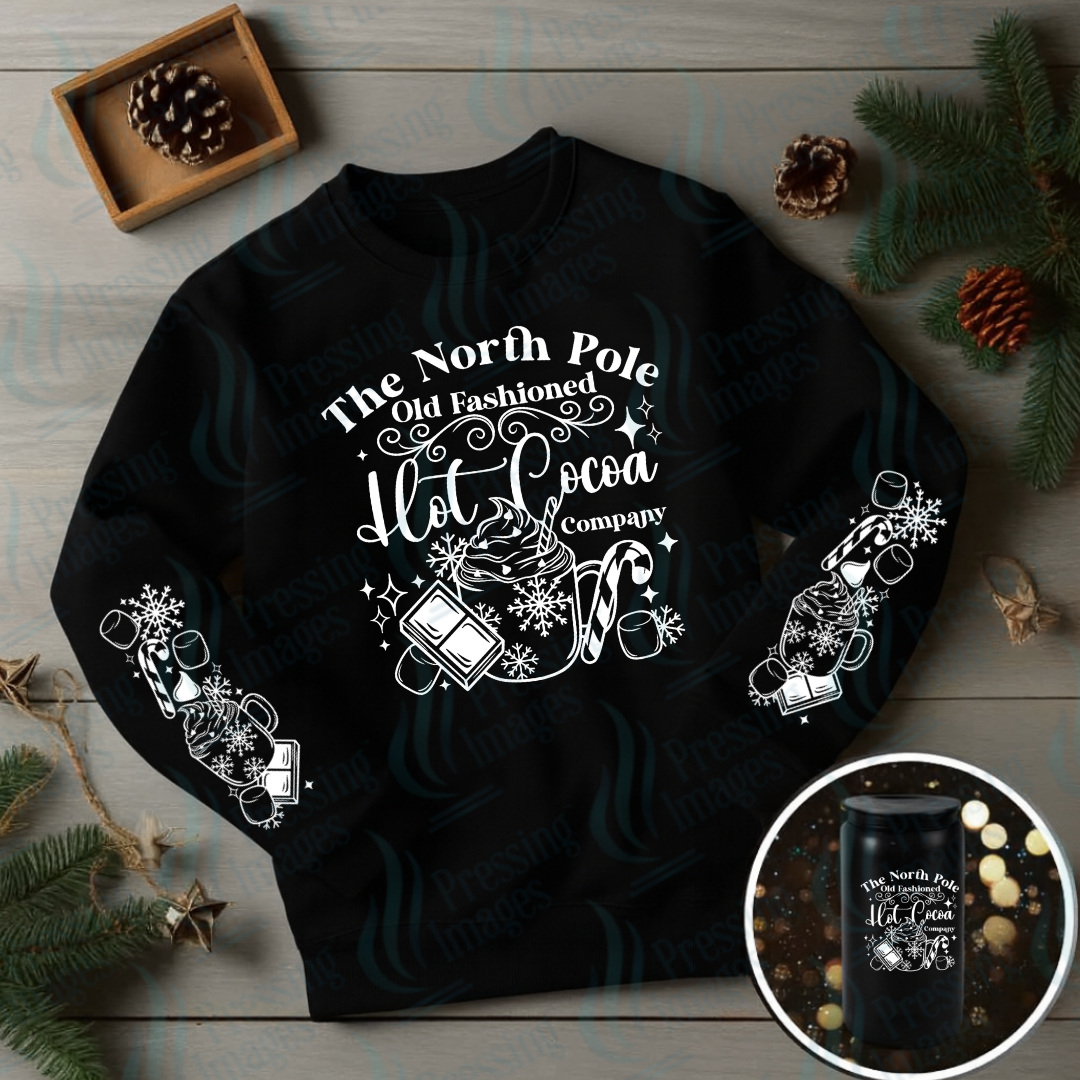 North Pole Hot Cocoa Vintage Badge | Pressing Images (#6995)