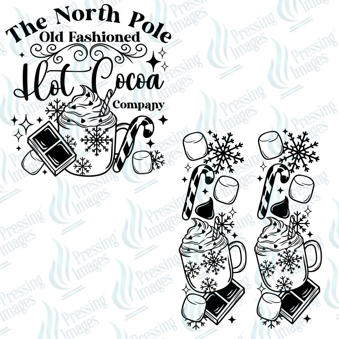 North Pole Hot Cocoa Vintage Badge | Pressing Images (#6995)