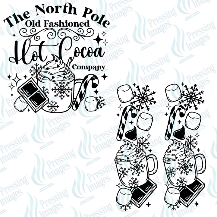 North Pole Hot Cocoa Vintage Badge | Pressing Images (#6995)
