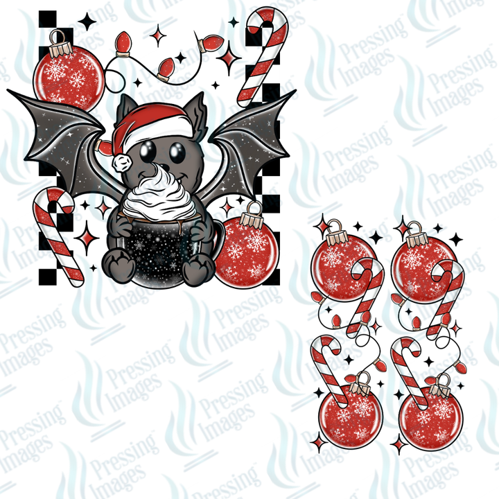 DTF 6998 Santa Bat w/2 sleeves