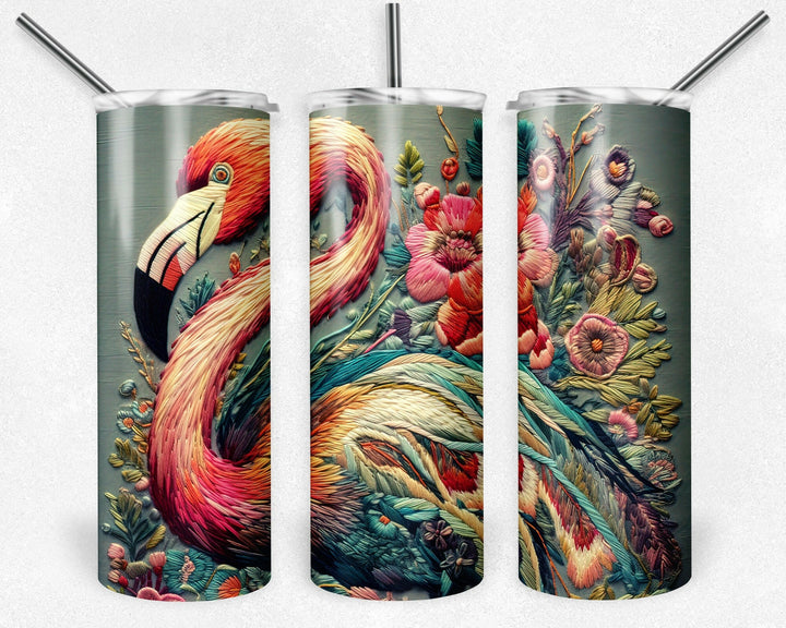 4916 Flamingo tumbler Wrap.