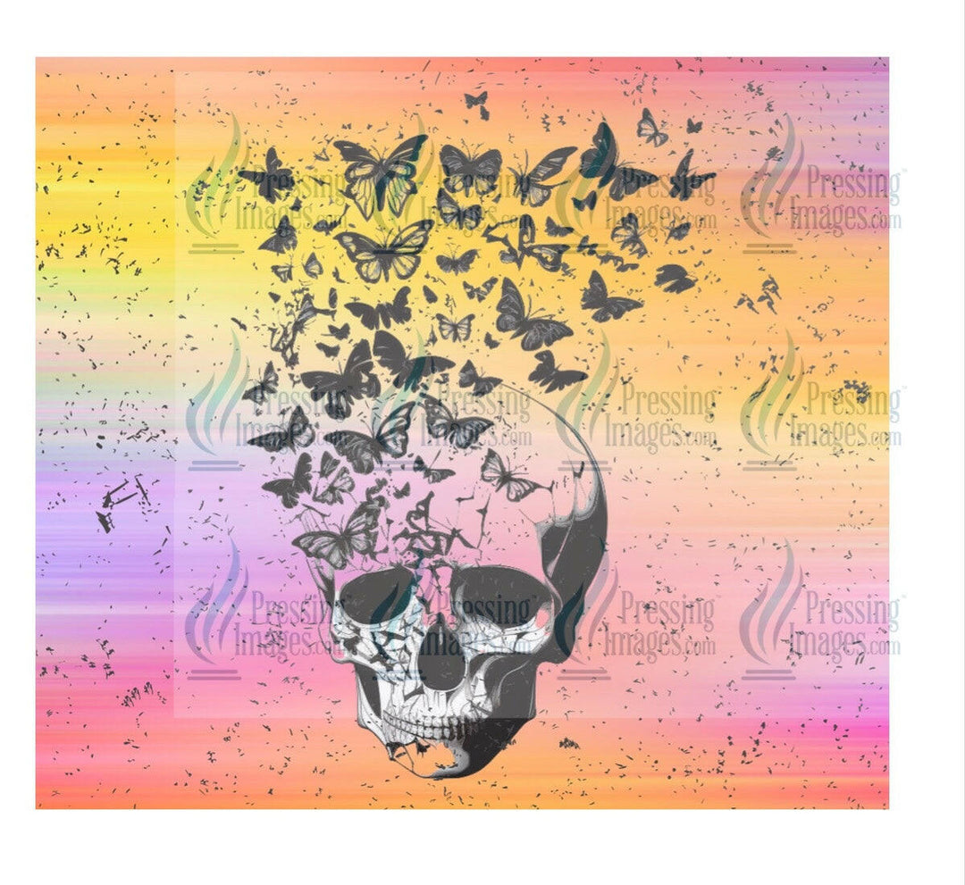 4940 Skull tumbler Wrap.