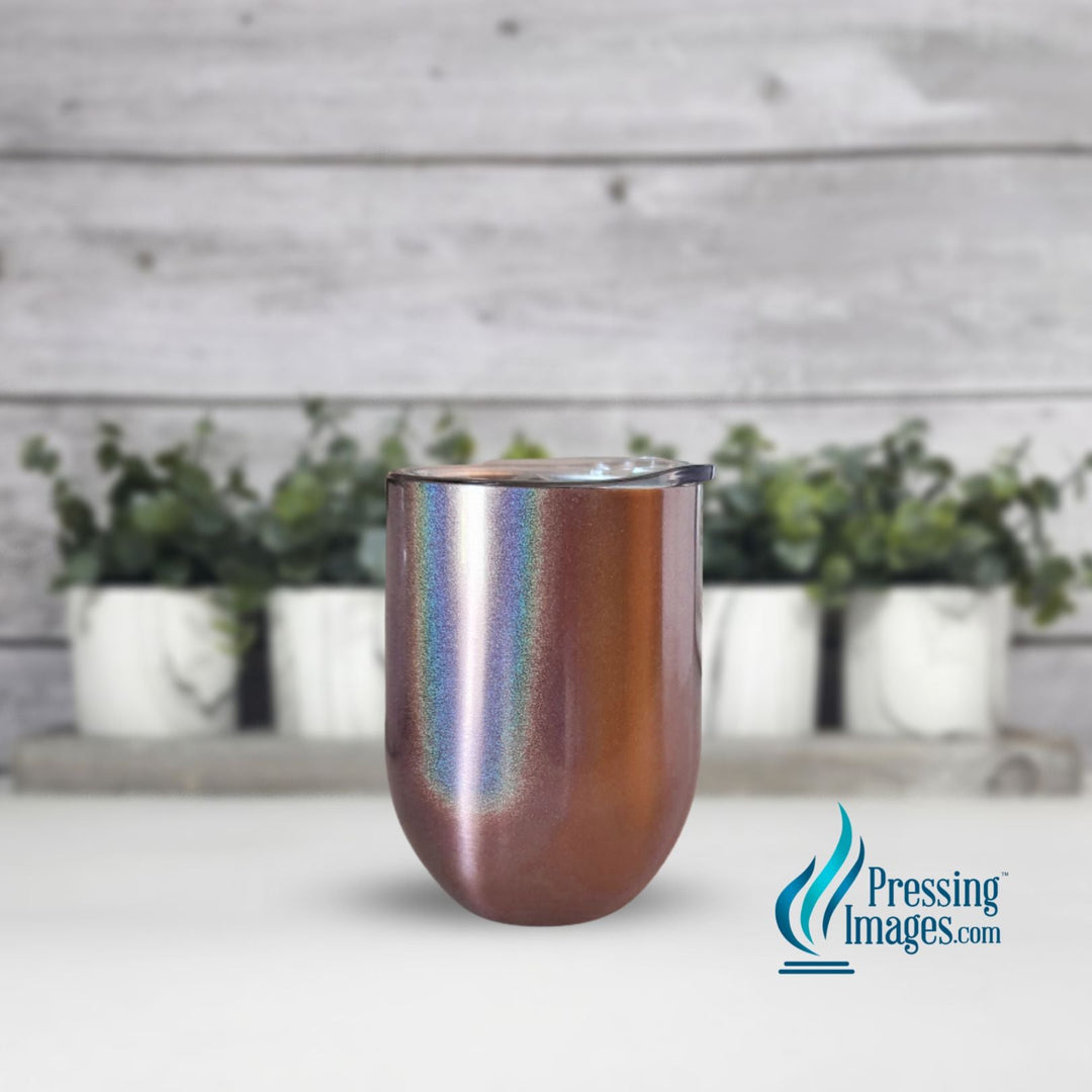 Sublimation | Light Rose Gold 12oz Wine Tumbler