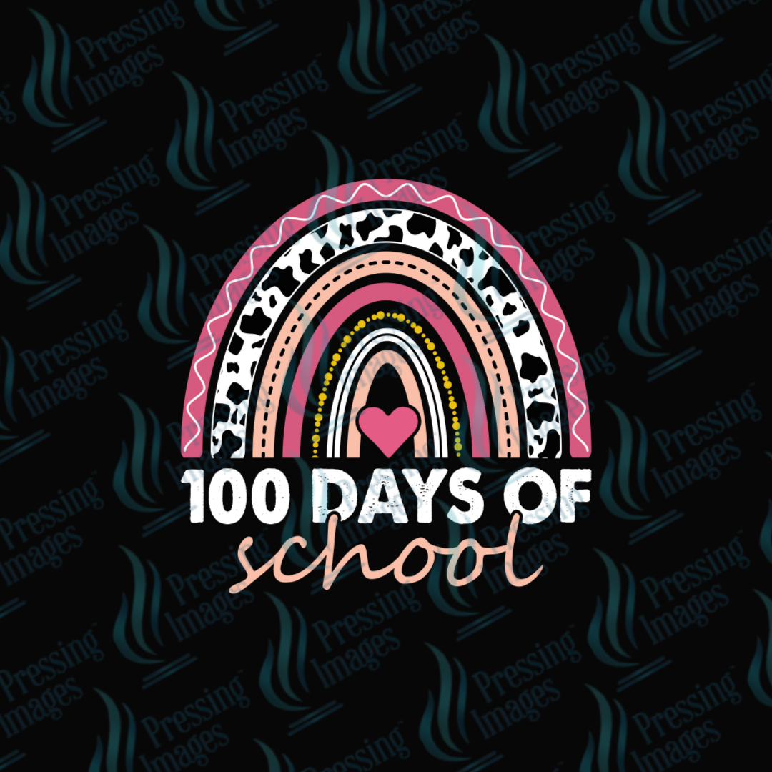 DTF 7019 100 Days Of School — detail view — Pressing Images Canada