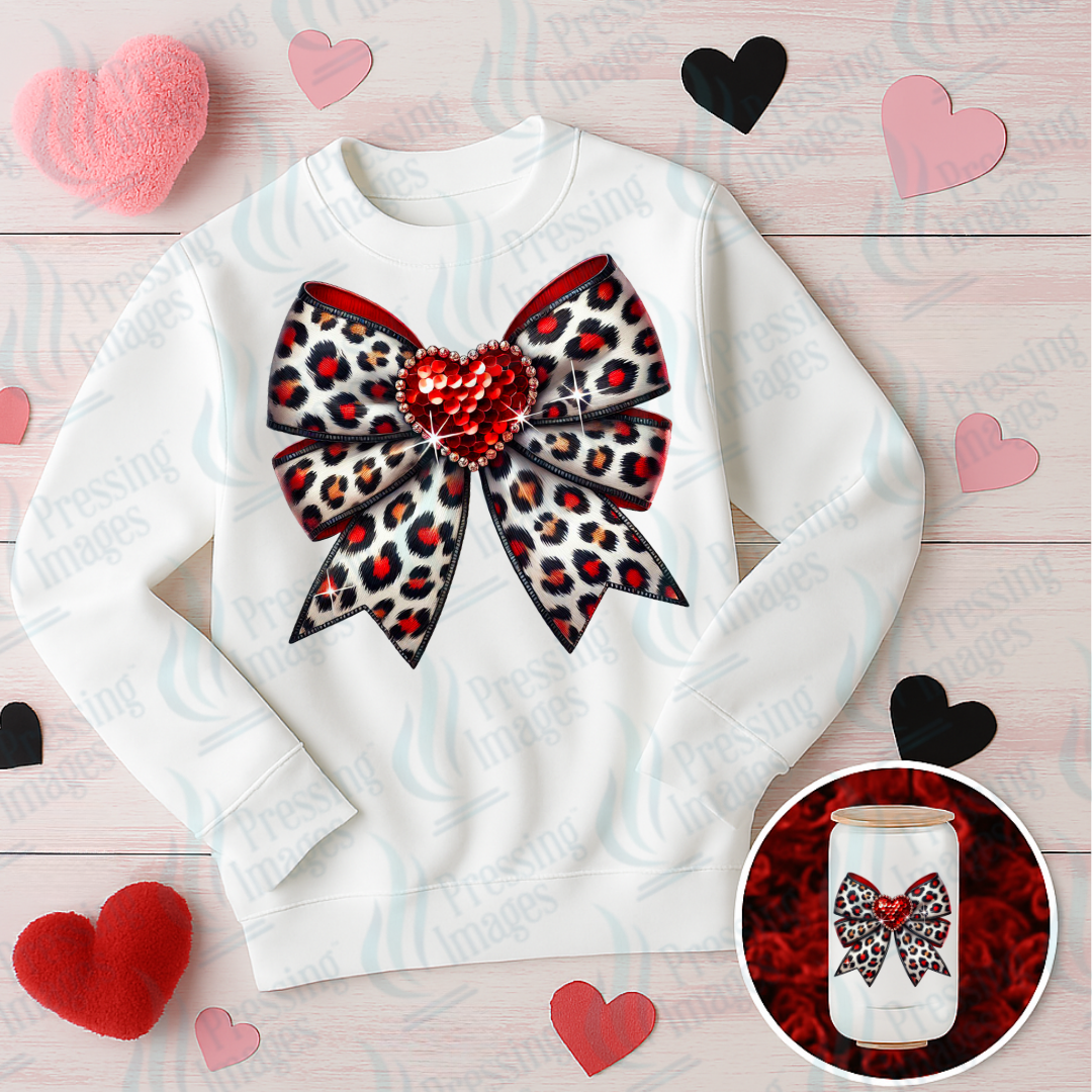 DTF 7026 Leopard Bow — Pressing Images Canada
