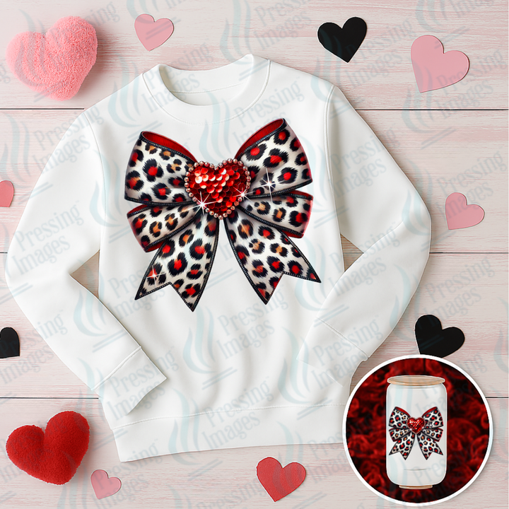 DTF 7026 Leopard Bow — Pressing Images Canada