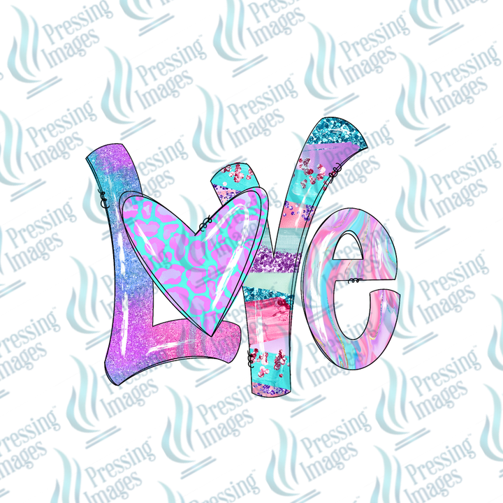 DTF 7027 Love VDay — detail view — Pressing Images Canada