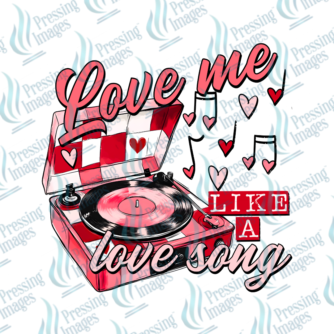 DTF 7028 Love Me Like A Love Song — detail view — Pressing Images Canada