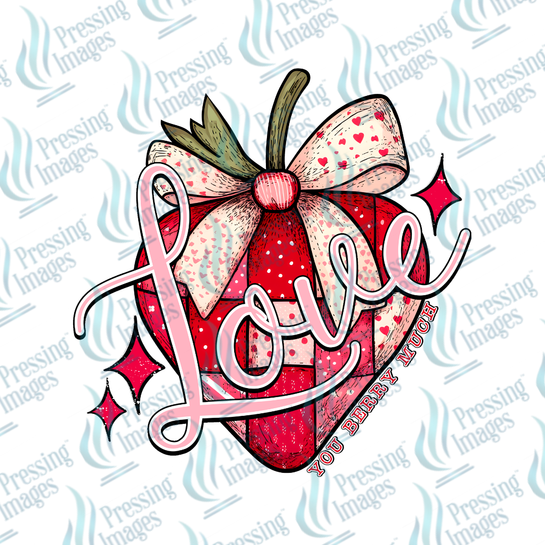 DTF 7029 Love You Berry Much — detail view — Pressing Images Canada