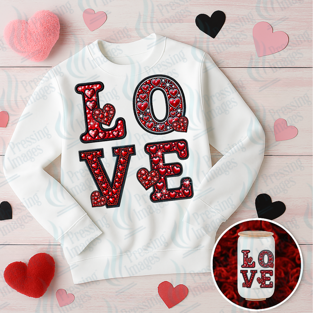 UVD 7030 Love Rhinestone — Pressing Images Canada