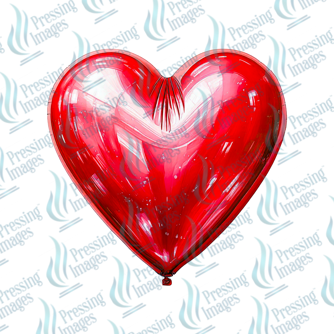 UVD 7037 Red Balloon Heart — detail view — Pressing Images Canada
