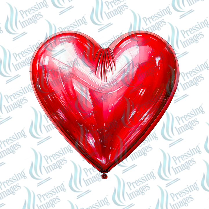 UVD 7037 Red Balloon Heart — detail view — Pressing Images Canada