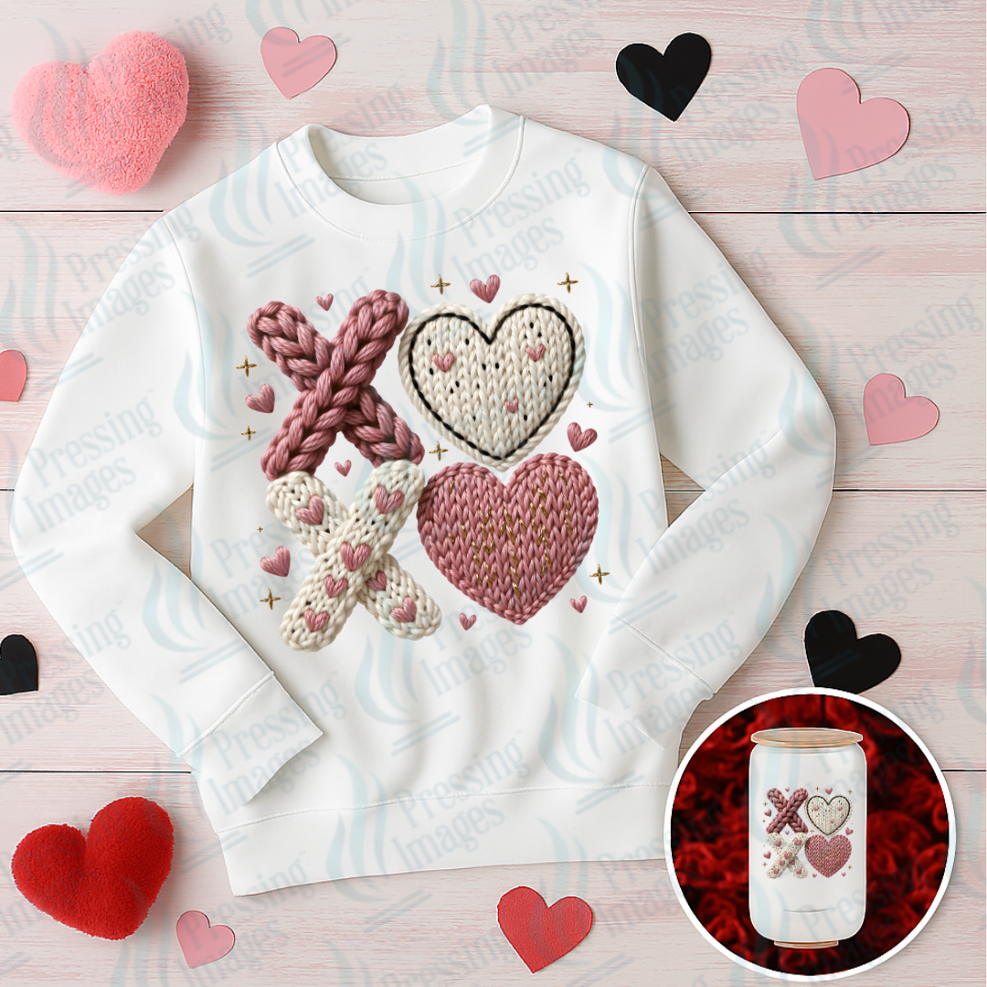 UVD 7047 Faux Yarn XOXO — Pressing Images Canada