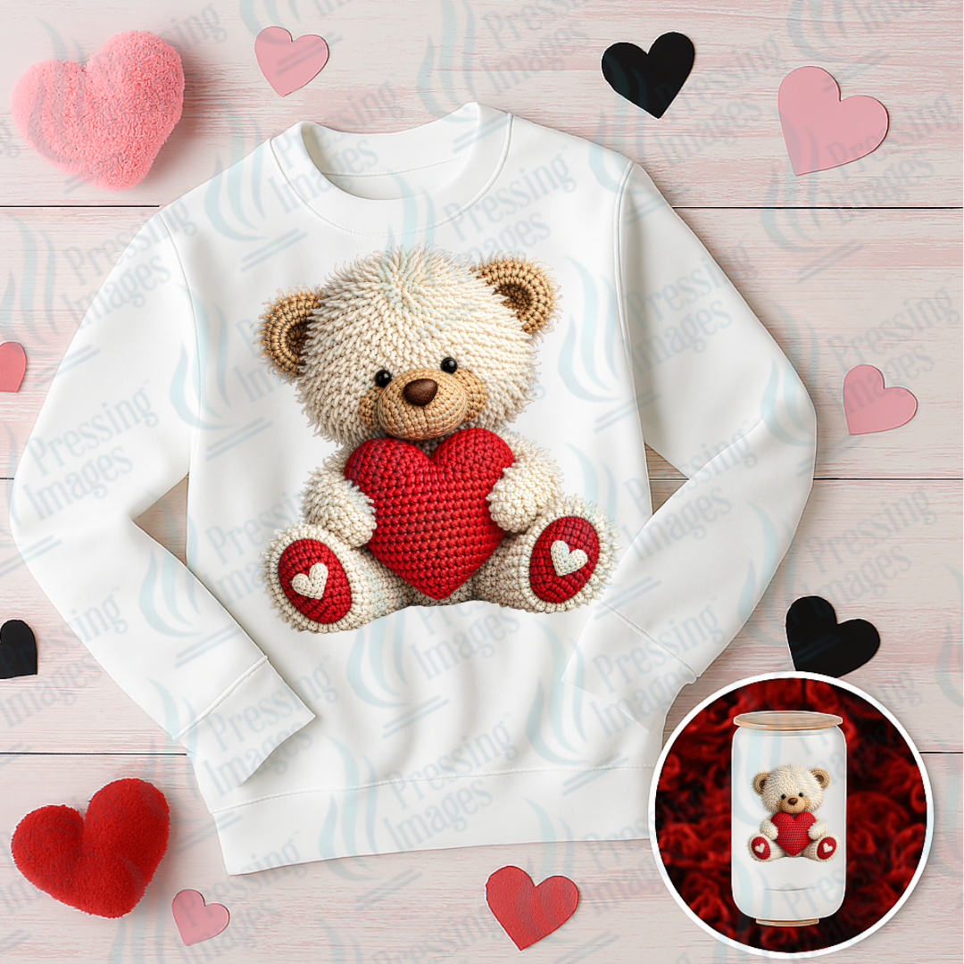 UVD 7048 Faux Yard Valentine Bear — Pressing Images Canada
