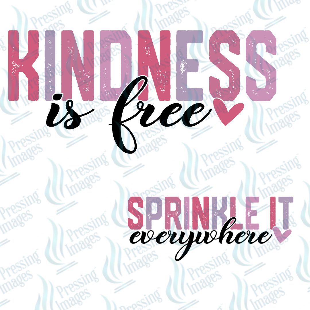 DTF 7057 Kindness — application example — Pressing Images Canada