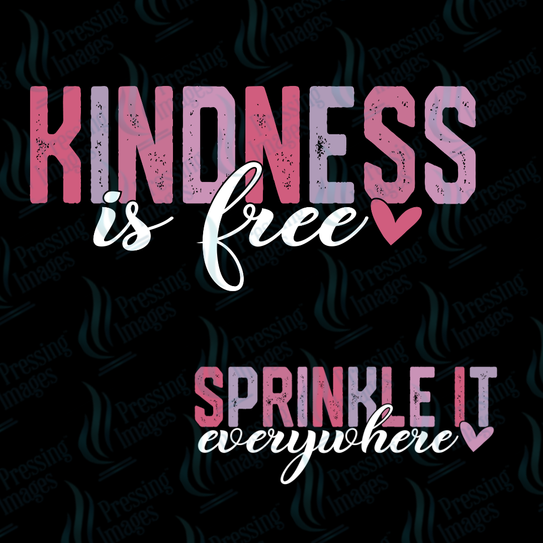 DTF 7057 Kindness — size reference — Pressing Images Canada