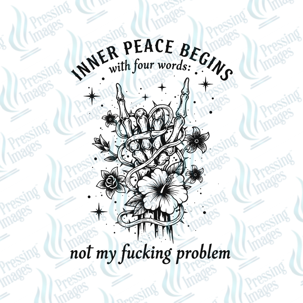 DTF 7059 Inner Peace — detail view — Pressing Images Canada