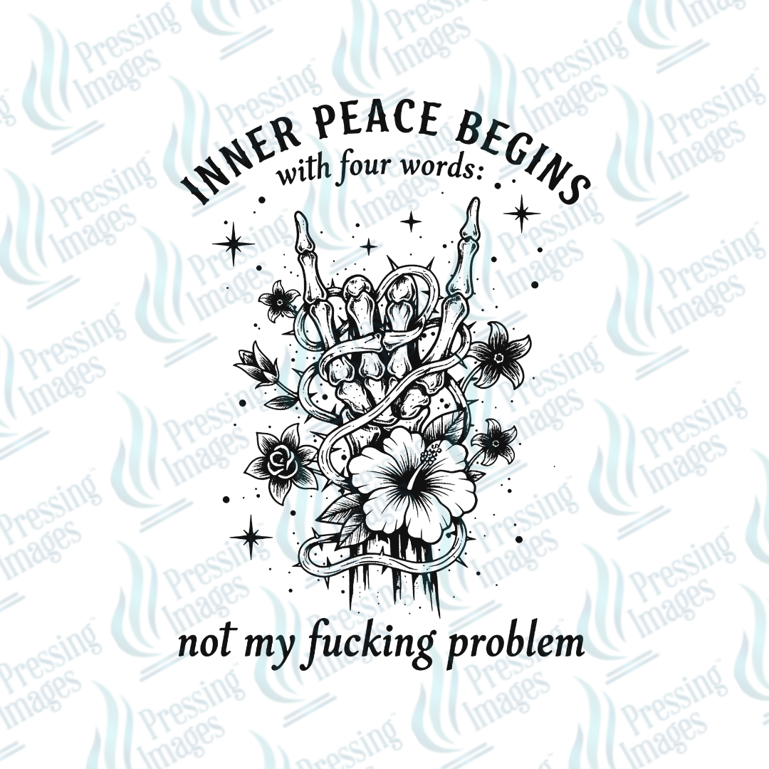 DTF 7059 Inner Peace — detail view — Pressing Images Canada