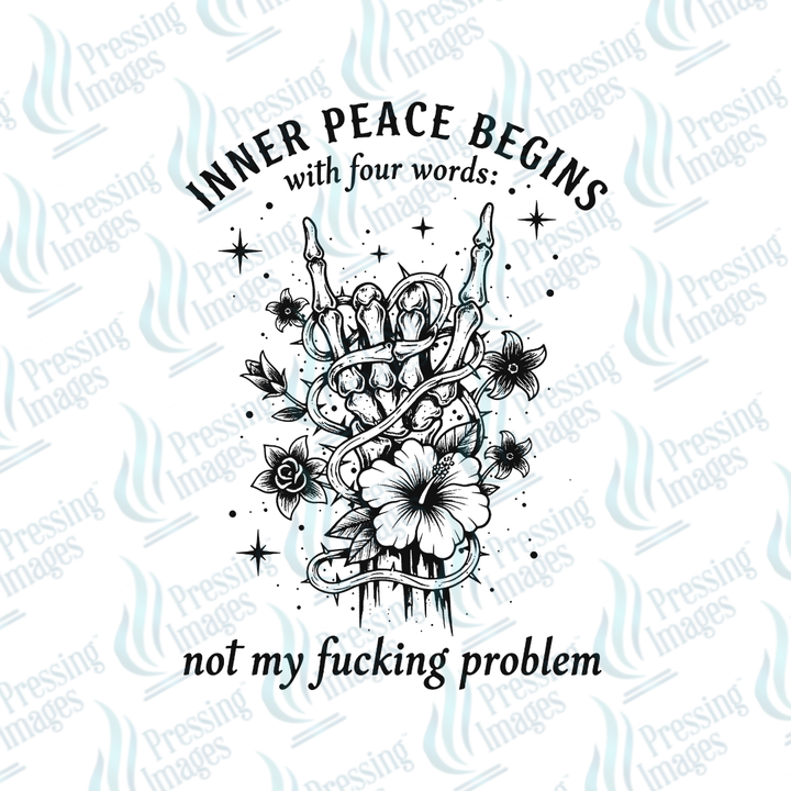 DTF 7059 Inner Peace — detail view — Pressing Images Canada
