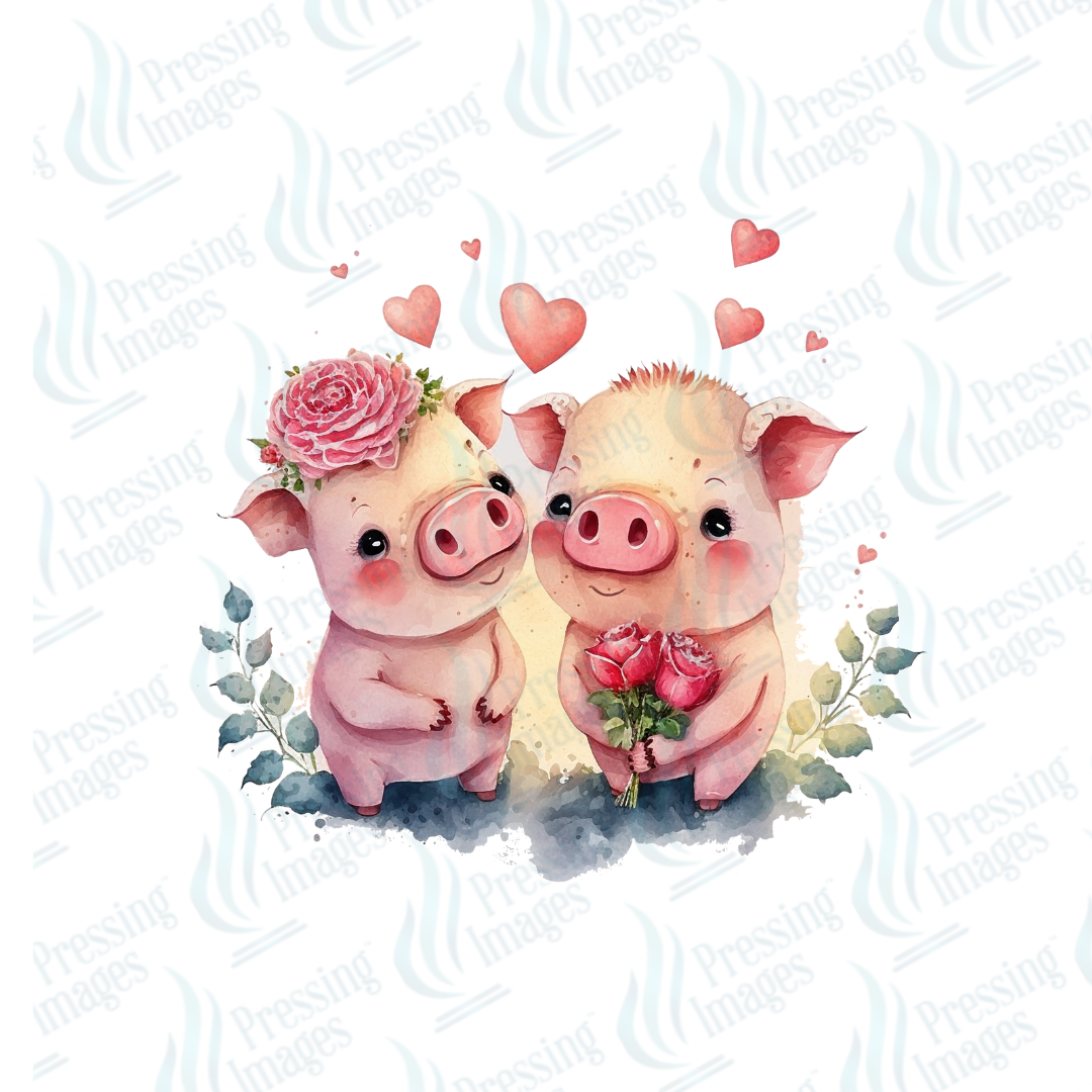 DTF 7076 Love Pigs