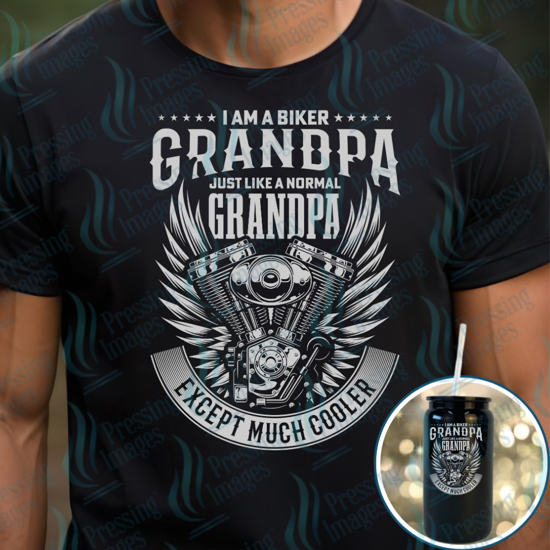 DTF 7109 I'm A Biker Grandpa — Pressing Images Canada
