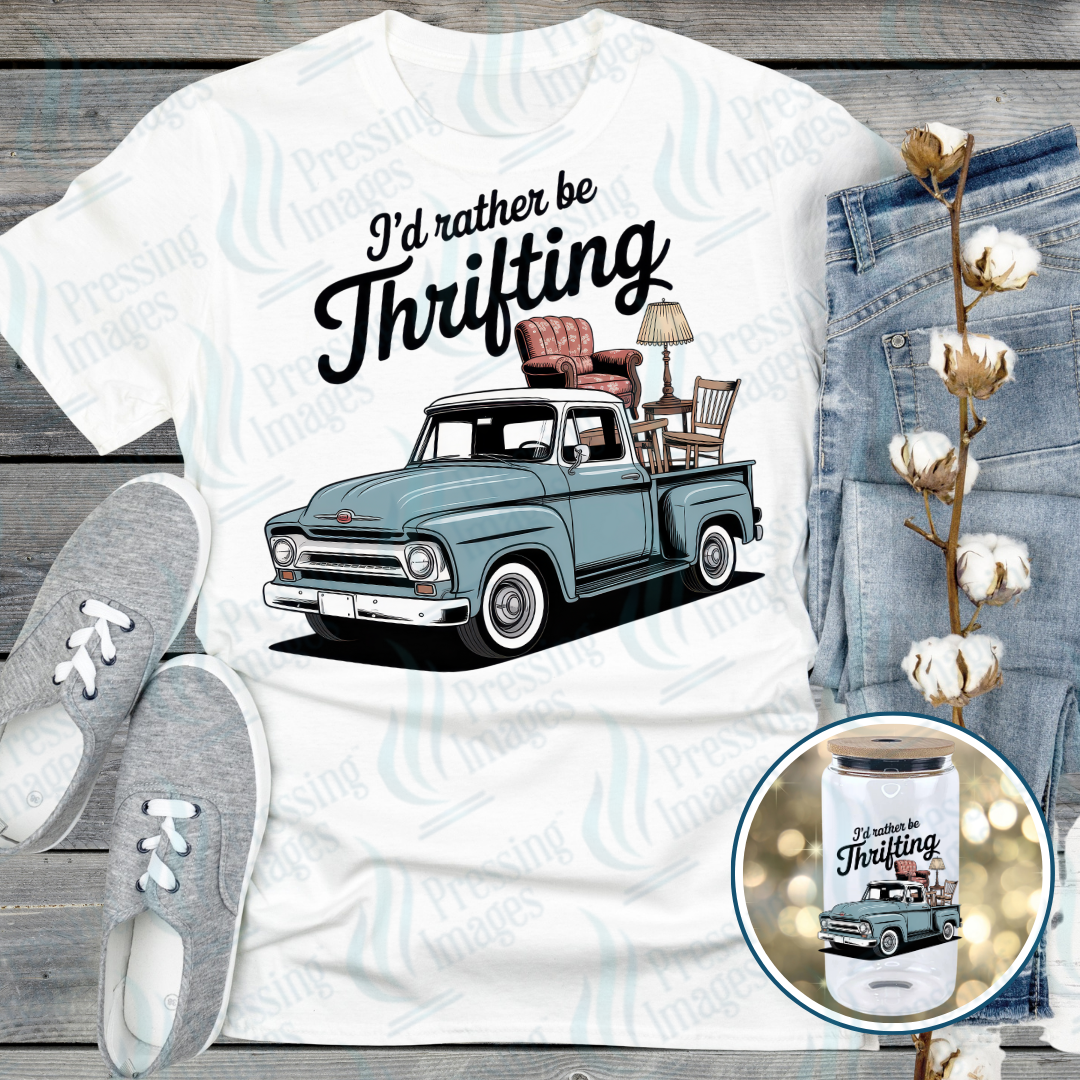 DTF 7123 I'd Rather Be Thrifting — Pressing Images Canada